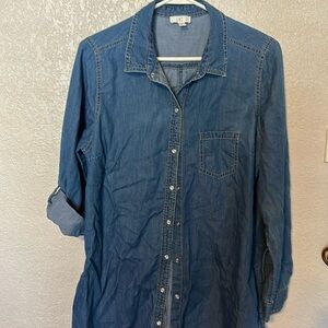 C Denim dress Long sleeves with pockets L